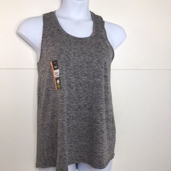 Athletic Works Women's Racer Back Tank Top Gray M NWT Moisture Wicking - Picture 1 of 6